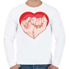 PRINTFASHION Műkörmös - Férfi pulóver - Fehér férfi pulóver, kardigán