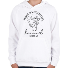 PRINTFASHION Műkörmös - Gyerek kapucnis pulóver - Fehér gyerek pulóver, kardigán