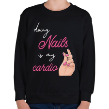 PRINTFASHION Műkörmös - Gyerek pulóver - Fekete gyerek pulóver, kardigán