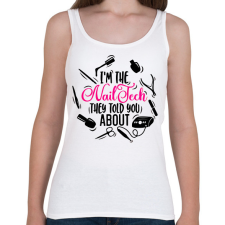 PRINTFASHION Műkörmös, Nailtech, Műköröm - Női atléta - Fehér női trikó