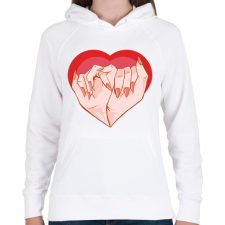 PRINTFASHION Műkörmös - Női kapucnis pulóver - Fehér női pulóver, kardigán