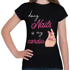 PRINTFASHION Műkörmös - Női póló - Fekete