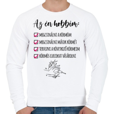 PRINTFASHION Műköröm - Férfi pulóver - Fehér férfi pulóver, kardigán