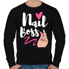 PRINTFASHION Műköröm - Férfi pulóver - Fekete férfi pulóver, kardigán