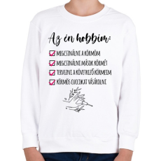 PRINTFASHION Műköröm - Gyerek pulóver - Fehér