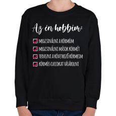 PRINTFASHION Műköröm - Gyerek pulóver - Fekete