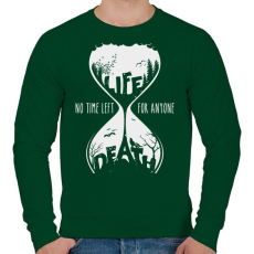 PRINTFASHION Múló idő - Férfi pulóver - Sötétzöld