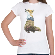 PRINTFASHION Multi Expourse Fox - Női póló - Fehér női póló