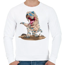 PRINTFASHION Mumia T-rex - Férfi pulóver - Fehér férfi pulóver, kardigán