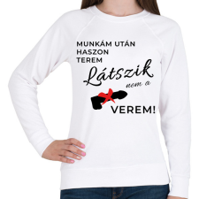 PRINTFASHION Munka után haszon terem - Női pulóver - Fehér női pulóver, kardigán