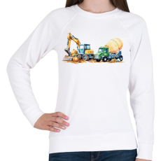 PRINTFASHION Munkagépek - Női pulóver - Fehér