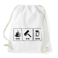 PRINTFASHION Munkaidő - Sportzsák, Tornazsák - Fehér tornazsák