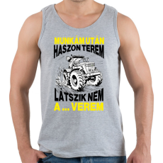 PRINTFASHION Munkám után haszon terem, látszik nem a ... verem. - Férfi atléta - Sport szürke