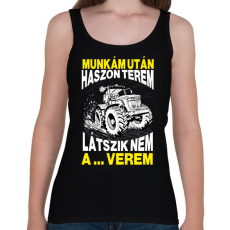PRINTFASHION Munkám után haszon terem, látszik nem a ... verem. - Női atléta - Fekete