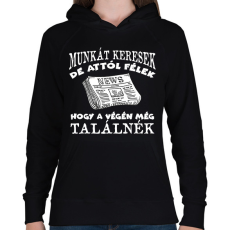 PRINTFASHION MUNKÁT KERESEK - Női kapucnis pulóver - Fekete