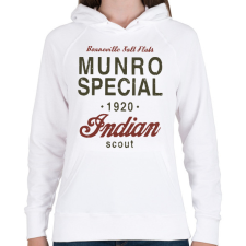 PRINTFASHION Munro special - Női kapucnis pulóver - Fehér női pulóver, kardigán