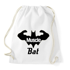 PRINTFASHION Muscle bat - Sportzsák, Tornazsák - Fehér tornazsák