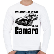 PRINTFASHION muscle car 1980 camaro - Férfi pulóver - Fehér férfi pulóver, kardigán