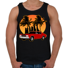 PRINTFASHION Muscle car - Férfi atléta - Fekete