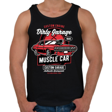 PRINTFASHION Muscle car - Férfi atléta - Fekete atléta, trikó