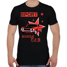 PRINTFASHION Muscle car - Férfi póló - Fekete