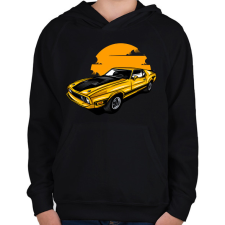 PRINTFASHION muscle car - Gyerek kapucnis pulóver - Fekete gyerek pulóver, kardigán