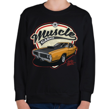 PRINTFASHION muscle car - Gyerek pulóver - Fekete gyerek pulóver, kardigán