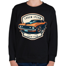 PRINTFASHION muscle car - Gyerek pulóver - Fekete