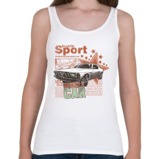 PRINTFASHION Muscle Car - Női atléta - Fehér