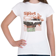 PRINTFASHION Muscle Car - Női póló - Fehér női póló