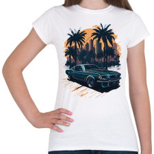PRINTFASHION muscle car - Női póló - Fehér női póló