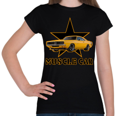 PRINTFASHION Muscle car - Női póló - Fekete