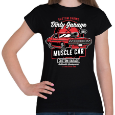 PRINTFASHION Muscle car - Női póló - Fekete női póló