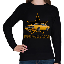 PRINTFASHION Muscle car - Női pulóver - Fekete női póló