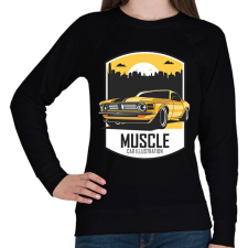 PRINTFASHION Muscle car - Női pulóver - Fekete női pulóver, kardigán