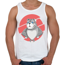 PRINTFASHION Muscle dog - Férfi atléta - Fehér atléta, trikó