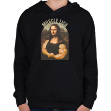PRINTFASHION muscle lisa - Gyerek kapucnis pulóver - Fekete
