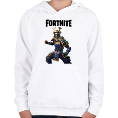 PRINTFASHION Musha Fortnite - Gyerek kapucnis pulóver - Fehér