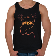 PRINTFASHION music - Férfi atléta - Fekete