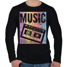 PRINTFASHION music - Férfi hosszú ujjú póló - Fekete