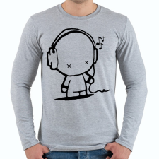 PRINTFASHION Music - Férfi hosszú ujjú póló - Sport szürke férfi póló