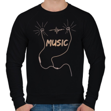 PRINTFASHION music - Férfi pulóver - Fekete férfi pulóver, kardigán