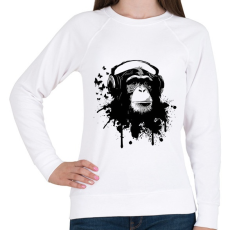 PRINTFASHION Music in love - Női pulóver - Fehér