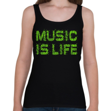 PRINTFASHION Music is life - Női atléta - Fekete