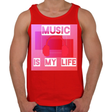 PRINTFASHION music is my life - Férfi atléta - Piros