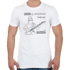 PRINTFASHION Music is the universal language - Férfi póló - Fehér