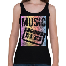 PRINTFASHION music - Női atléta - Fekete