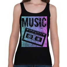 PRINTFASHION music - Női atléta - Fekete