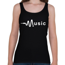 PRINTFASHION music - Női atléta - Fekete női trikó
