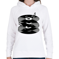 PRINTFASHION music - Női kapucnis pulóver - Fehér női pulóver, kardigán